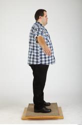 Whole Body Man Casual Overweight Studio photo references